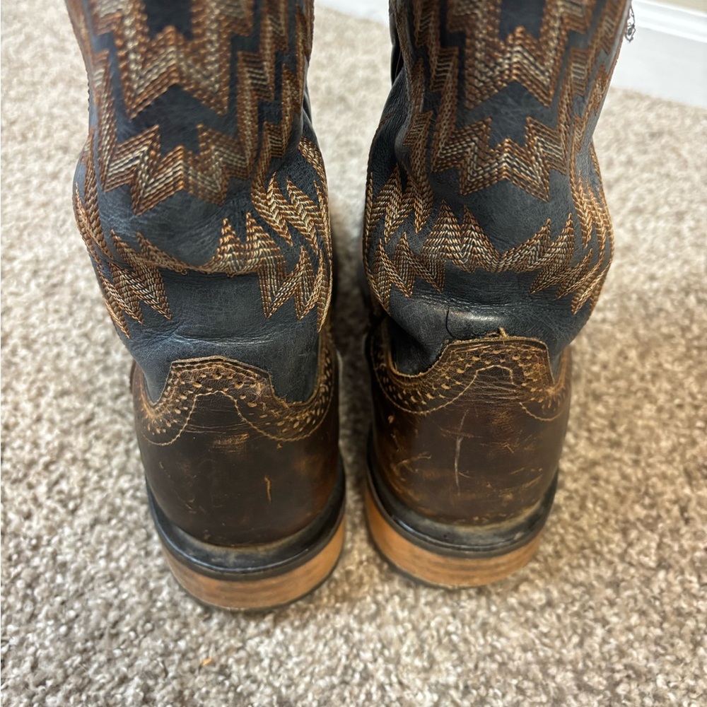 ARIAT Tycoon Square Toe Pull On Western Boot Brazen Brown, Size US 7.5D - Picture 5 of 8